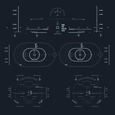 Gelecekçi mavi sanal grafik dokunmatik kullanıcı arayüzü