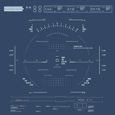Gelecekçi mavi sanal grafik dokunmatik kullanıcı arayüzü