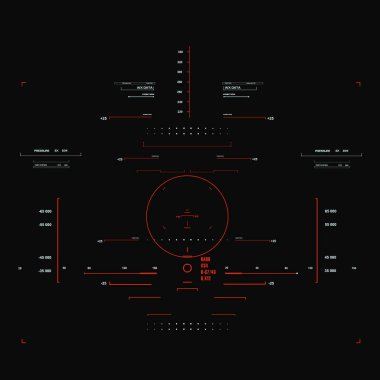 Gelecekçi kırmızı sanal grafik dokunmatik kullanıcı arayüzü