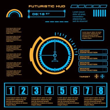 Gelecekçi mavi sanal grafik dokunmatik kullanıcı arayüzü