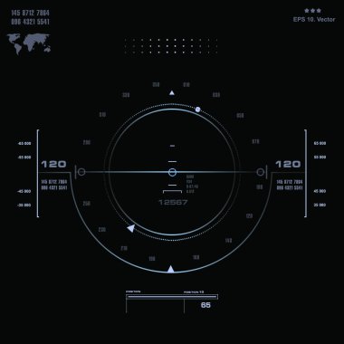 Gelecekçi mavi sanal grafik dokunmatik kullanıcı arayüzü