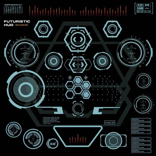 Gelecekçi mavi sanal grafik dokunmatik kullanıcı arayüzü