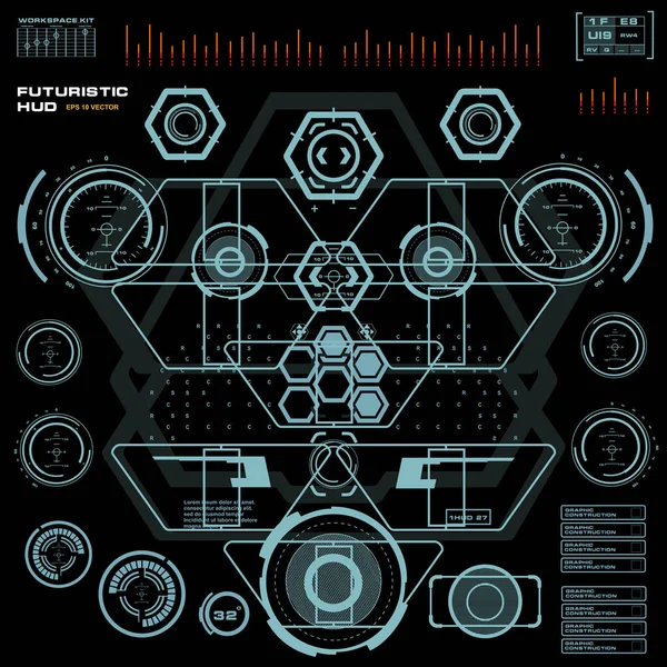 Gelecekçi mavi sanal grafik dokunmatik kullanıcı arayüzü
