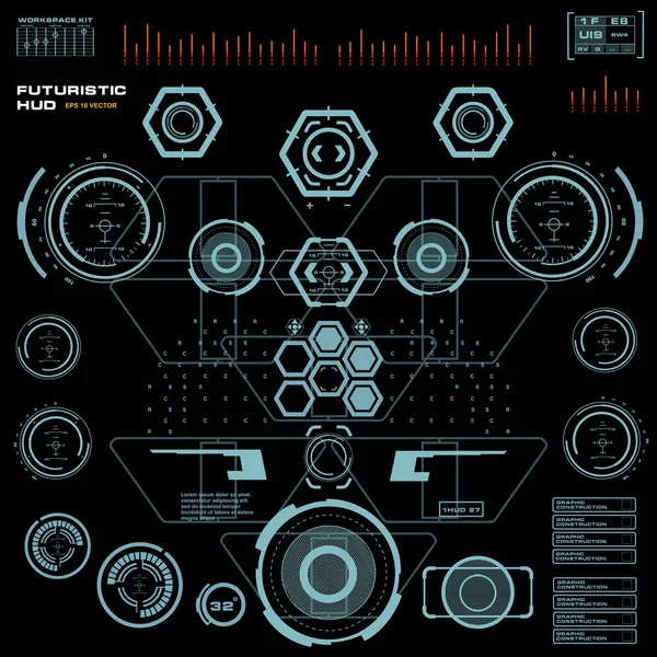 Gelecekçi mavi sanal grafik dokunmatik kullanıcı arayüzü