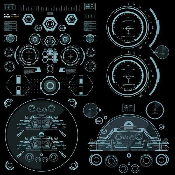 Gelecekçi mavi sanal grafik dokunmatik kullanıcı arayüzü