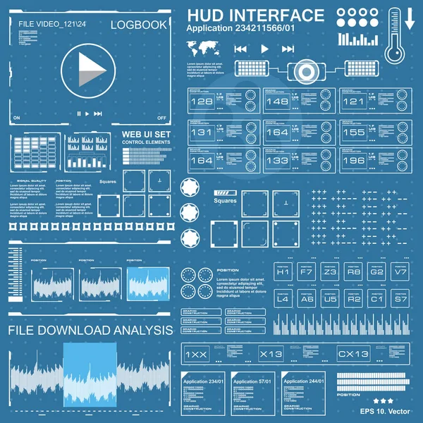 Gelecekçi mavi sanal grafik dokunmatik kullanıcı arayüzü
