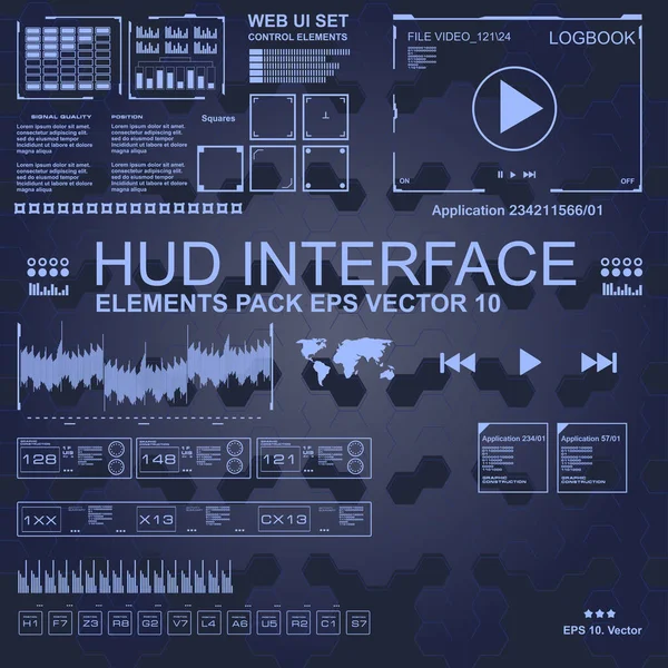 Gelecekçi mavi sanal grafik dokunmatik kullanıcı arayüzü