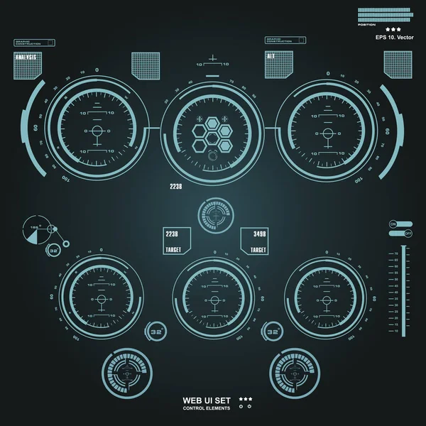 Gelecekçi mavi sanal grafik dokunmatik kullanıcı arayüzü
