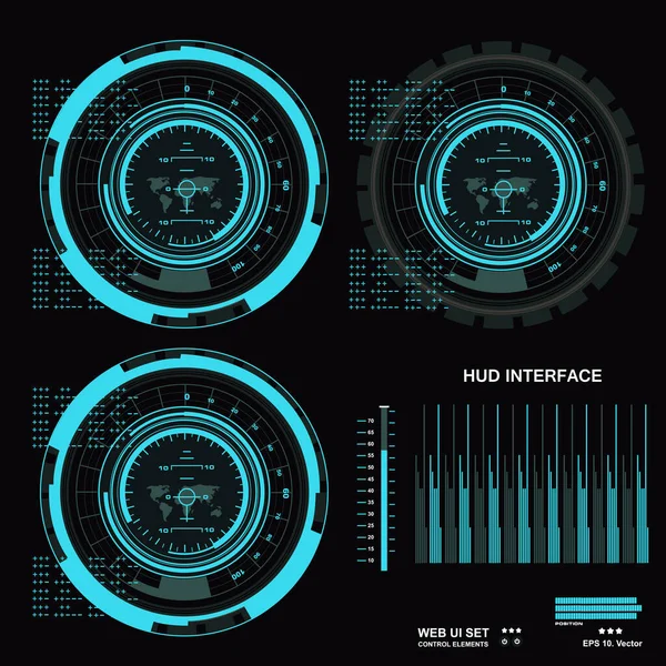 Gelecekçi mavi sanal grafik dokunmatik kullanıcı arayüzü