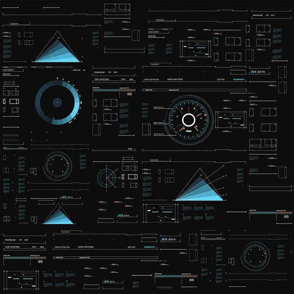 Gelecekçi mavi sanal grafik dokunmatik kullanıcı arayüzü