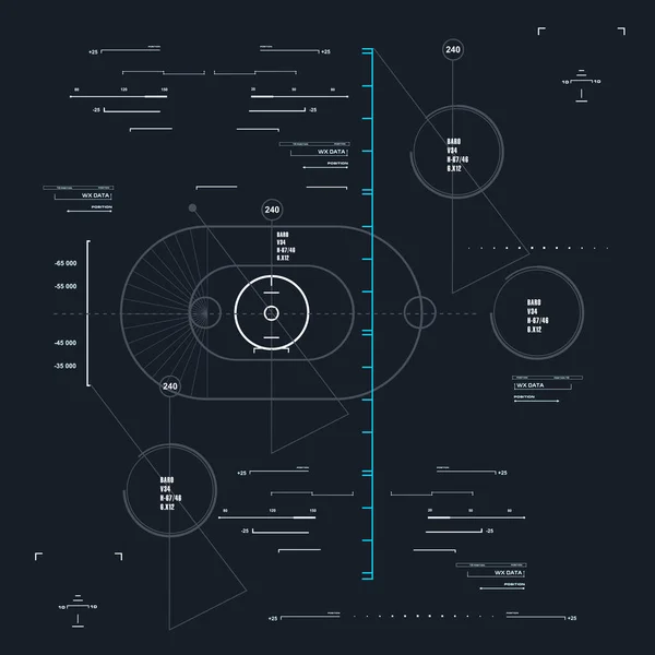 Futurystyczny Graficzny Interfejs Użytkownika — Wektor stockowy