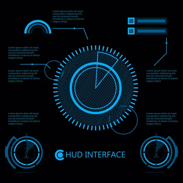 Gelecekçi mavi sanal grafik dokunmatik kullanıcı arayüzü
