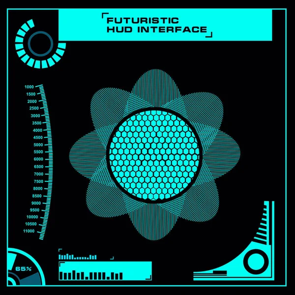 Gelecekçi yeşil sanal grafik dokunmatik kullanıcı arayüzü