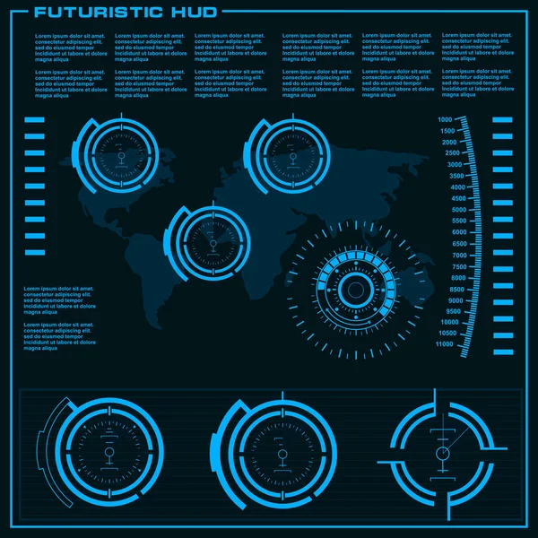 Gelecekçi mavi sanal grafik dokunmatik kullanıcı arayüzü