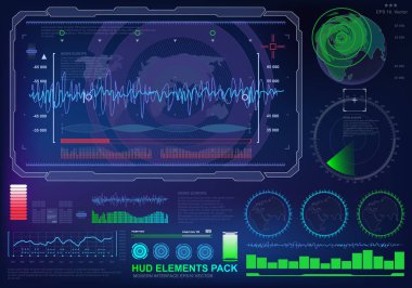 Gelecekçi mavi sanal grafik dokunmatik kullanıcı arayüzü