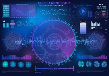 Gelecekçi mavi sanal grafik dokunmatik kullanıcı arayüzü