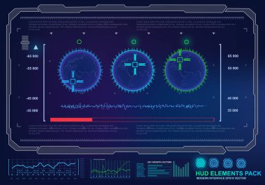 Gelecekçi mavi sanal grafik dokunmatik kullanıcı arayüzü