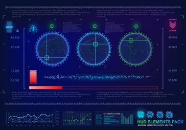 Gelecekçi mavi sanal grafik dokunmatik kullanıcı arayüzü