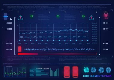 Gelecekçi mavi sanal grafik dokunmatik kullanıcı arayüzü
