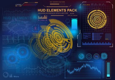 Gelecekçi mavi sanal grafik dokunmatik kullanıcı arayüzü