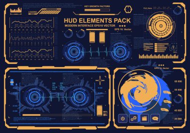 Gelecekçi mavi sanal grafik dokunmatik kullanıcı arayüzü
