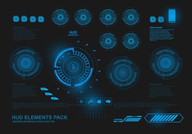 Gelecekçi mavi sanal grafik dokunmatik kullanıcı arayüzü