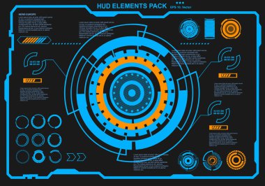Gelecekçi mavi sanal grafik dokunmatik kullanıcı arayüzü