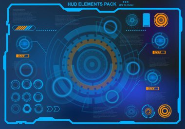 Gelecekçi mavi sanal grafik dokunmatik kullanıcı arayüzü