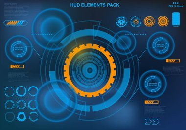 Gelecekçi mavi sanal grafik dokunmatik kullanıcı arayüzü