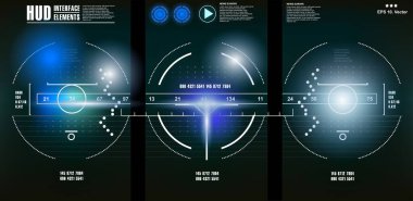 Gelecekçi mavi sanal grafik dokunmatik kullanıcı arayüzü