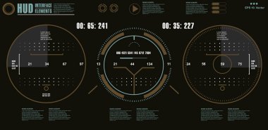 Gelecekçi mavi sanal grafik dokunmatik kullanıcı arayüzü