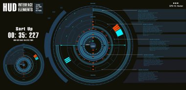Gelecekçi mavi sanal grafik dokunmatik kullanıcı arayüzü
