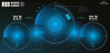 Gelecekçi mavi sanal grafik dokunmatik kullanıcı arayüzü