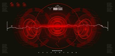 Gelecekçi mavi sanal grafik dokunmatik kullanıcı arayüzü