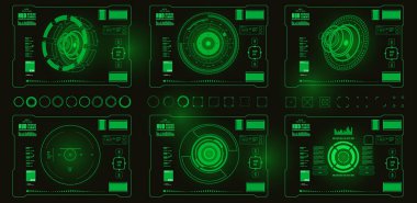 Gelecekçi mavi sanal grafik dokunmatik kullanıcı arayüzü