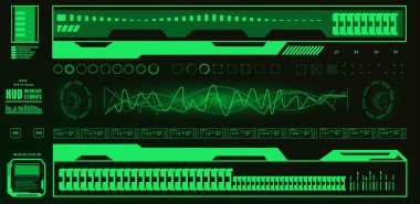 Gelecekçi mavi sanal grafik dokunmatik kullanıcı arayüzü