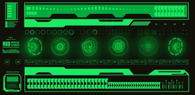 Gelecekçi mavi sanal grafik dokunmatik kullanıcı arayüzü