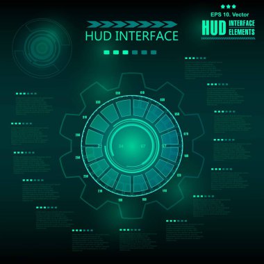 Gelecekçi mavi sanal grafik dokunmatik kullanıcı arayüzü