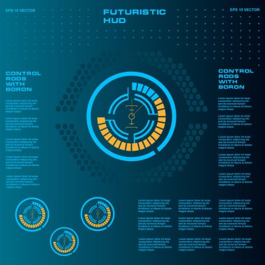 Gelecekçi mavi sanal grafik dokunmatik kullanıcı arayüzü