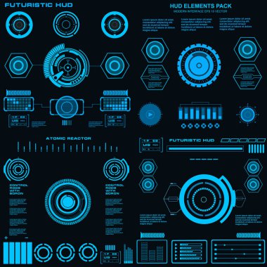 Gelecekçi mavi sanal grafik dokunmatik kullanıcı arayüzü