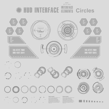 Gelecekçi mavi sanal grafik dokunmatik kullanıcı arayüzü