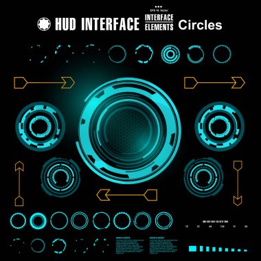 Gelecekçi mavi sanal grafik dokunmatik kullanıcı arayüzü