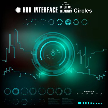 Gelecekçi mavi sanal grafik dokunmatik kullanıcı arayüzü