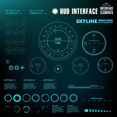 Gelecekçi yeşil sanal grafik dokunmatik kullanıcı arayüzü