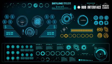 Gelecekçi yeşil sanal grafik dokunmatik kullanıcı arayüzü