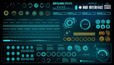 Gelecekçi yeşil sanal grafik dokunmatik kullanıcı arayüzü