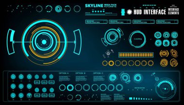 Gelecekçi yeşil sanal grafik dokunmatik kullanıcı arayüzü