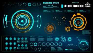 Gelecekçi yeşil sanal grafik dokunmatik kullanıcı arayüzü