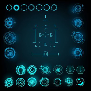 Gelecekçi yeşil sanal grafik dokunmatik kullanıcı arayüzü