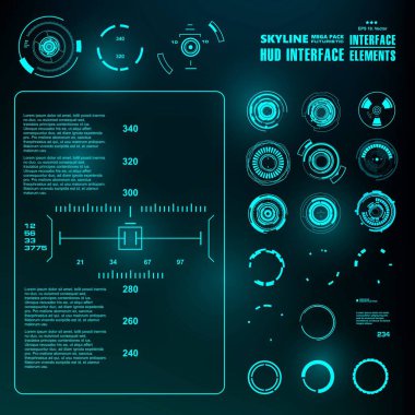Gelecekçi mavi sanal grafik dokunmatik kullanıcı arayüzü
